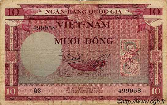 10 Dong VIETNAM DEL SUD  1955 P.03a MB