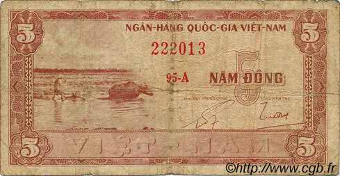 5 Dong SOUTH VIETNAM  1955 P.13a G