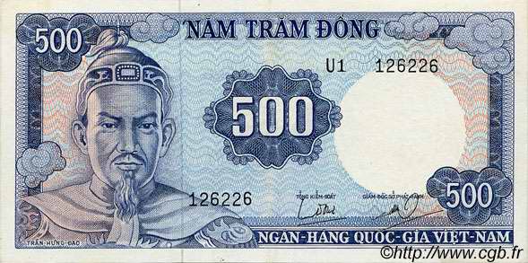 500 Dong VIETNAM DEL SUR  1966 P.23a EBC+