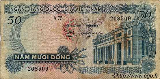 50 Dong VIETNAM DEL SUR  1969 P.25a RC+