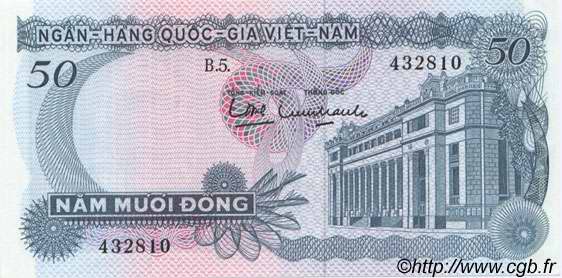 50 Dong VIETNAM DEL SUR  1969 P.25a SC+