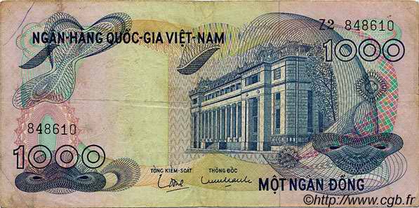 1000 Dong VIETNAM DEL SUD  1971 P.29a MB