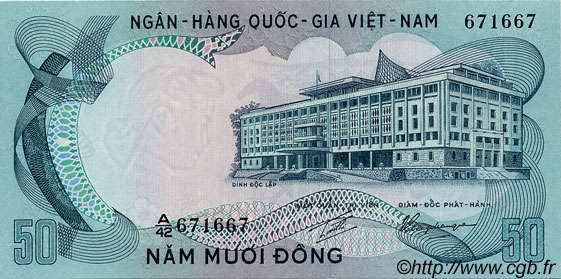 50 Dong VIETNAM DEL SUR  1972 P.30a FDC