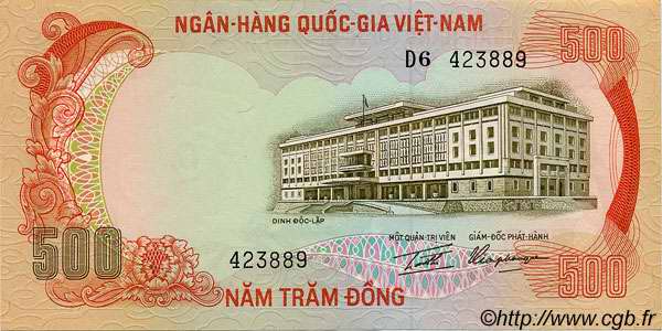 500 Dong SOUTH VIETNAM  1972 P.33a XF