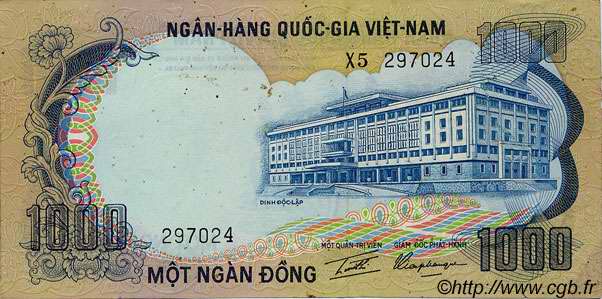1000 Dong VIET NAM SOUTH  1972 P.34a VF