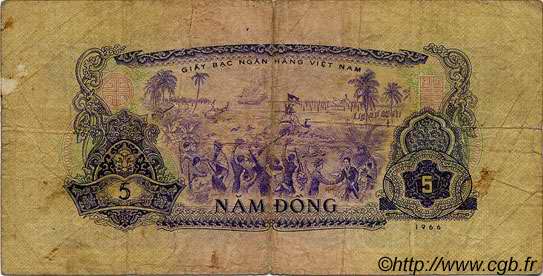5 Dong SÜDVIETNAM  1966 P.42a SGE to S