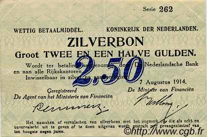 2,5 Gulden PAíSES BAJOS  1914 P.005a MBC