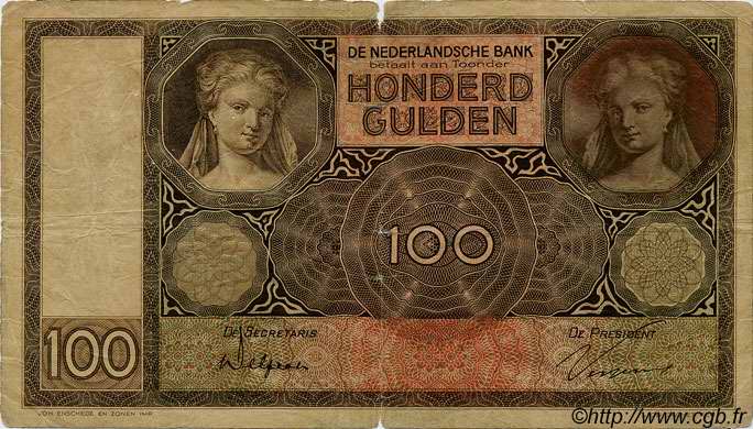 100 Gulden PAESI BASSI  1930 P.051a B