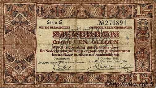 1 Gulden PAESI BASSI  1938 P.061 MB