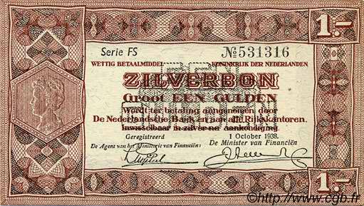 1 Gulden NIEDERLANDE  1938 P.061 fST+