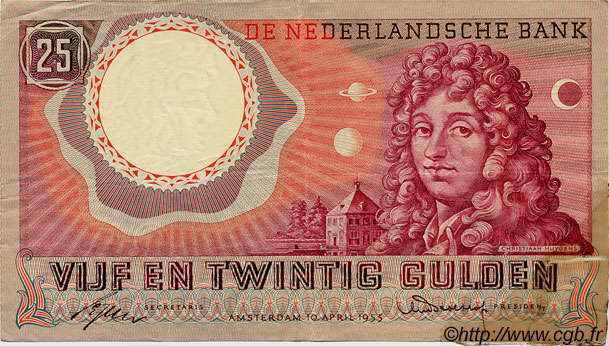 25 Gulden PAYS-BAS  1955 P.087 TB