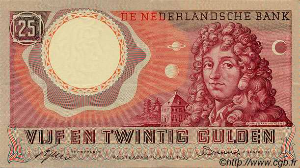 25 Gulden PAYS-BAS  1955 P.087 SUP+
