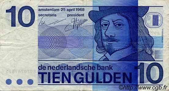 10 Gulden PAESI BASSI  1968 P.091b SPL