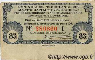 100 Florins NIEDERLANDE  1945 P.-- SS