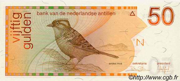 50 Gulden NETHERLANDS ANTILLES  1986 P.25a FDC