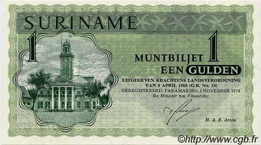 1 Gulden SURINAM  1974 P.116c FDC