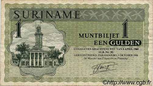 1 Gulden SURINAM  1986 P.116i BC