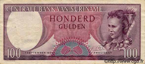 100 Gulden SURINAME  1963 P.123 q.SPL