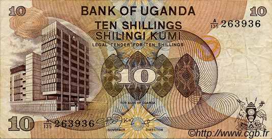 10 Shillings UGANDA  1979 P.11b F