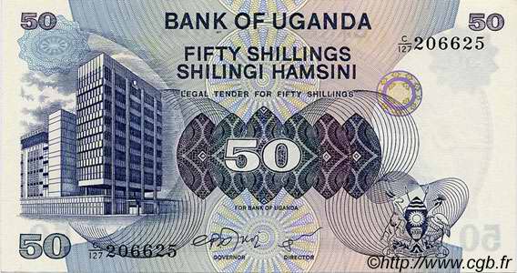 50 Shillings UGANDA  1979 P.13b UNC