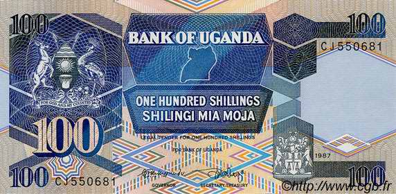 100 Shillings UGANDA  1987 P.31a ST