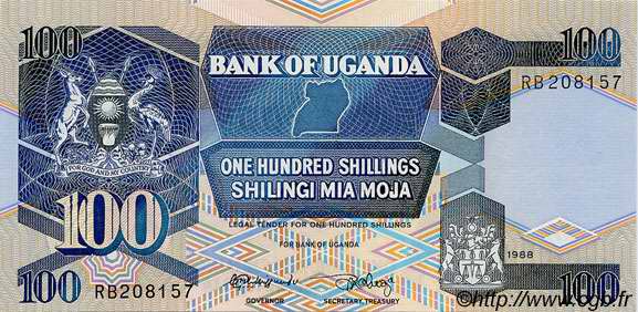 100 Shillings OUGANDA  1988 P.31b NEUF