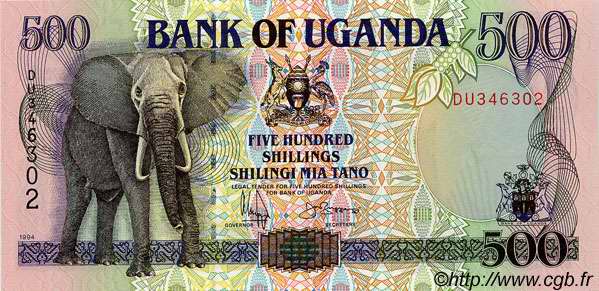 500 Shillings UGANDA  1994 P.35a ST