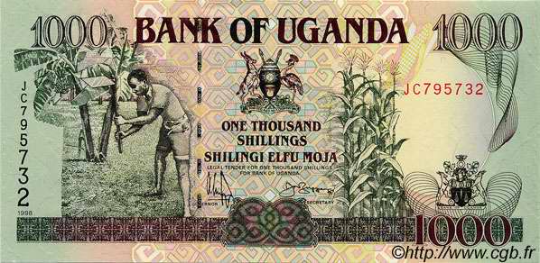 1000 Shillings UGANDA  1998 P.36 FDC