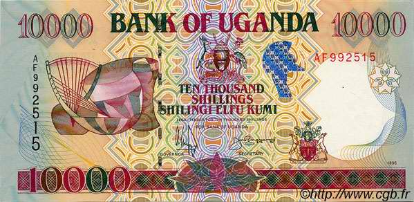 10000 Shillings UGANDA  1995 P.38a ST