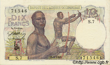10 Francs AFRIQUE OCCIDENTALE FRANÇAISE (1895-1958)  1946 P.37 SPL
