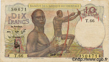 10 Francs FRENCH WEST AFRICA  1949 P.37 RC