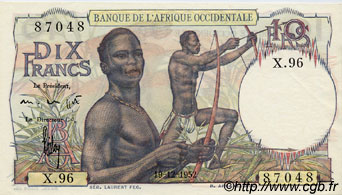 10 Francs FRENCH WEST AFRICA  1952 P.37 AU