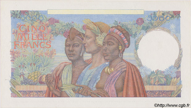 5000 Francs Épreuve FRENCH WEST AFRICA (1895-1958)  1947 P.43 UNC-