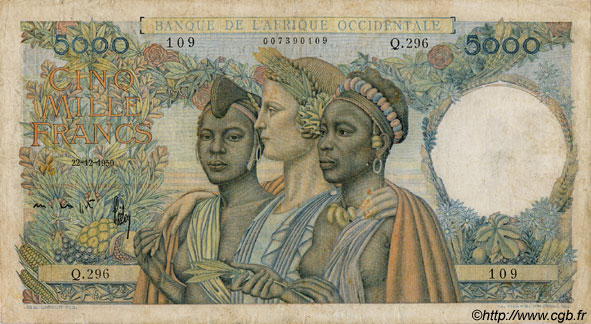 5000 Francs FRENCH WEST AFRICA (1895-1958)  1950 P.43 F