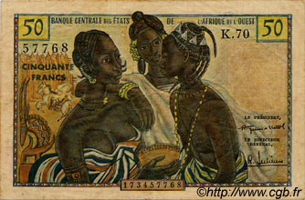 50 Francs ÉTATS DE L AFRIQUE DE L OUEST  1960 P.001 TB