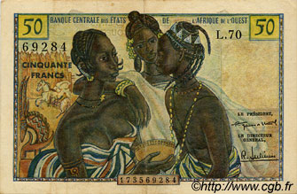 50 Francs WEST AFRIKANISCHE STAATEN  1960 P.001 SS