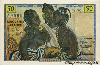 50 Francs WEST AFRIKANISCHE STAATEN  1960 P.001 VZ+