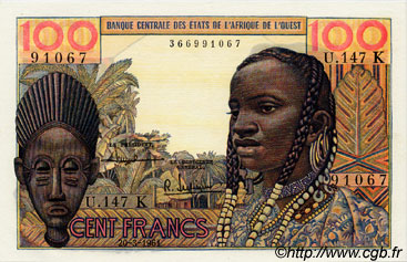 100 Francs STATI AMERICANI AFRICANI  1961 P.701Kb q.FDC
