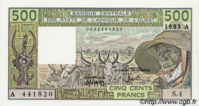 500 Francs WEST AFRIKANISCHE STAATEN  1983 P.106Af fST+