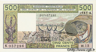 500 Francs ÉTATS DE L AFRIQUE DE L OUEST  1985 P.706Kh pr.NEUF
