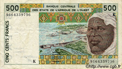 500 Francs WEST AFRICAN STATES  1991 P.710Ka F+