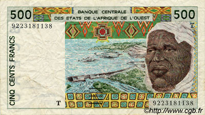 500 Francs ESTADOS DEL OESTE AFRICANO  1992 P.810Tb BC