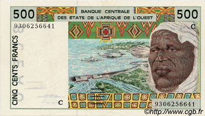500 Francs WEST AFRICAN STATES  1993 P.310Cc XF