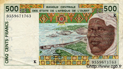 500 Francs WEST AFRICAN STATES  1995 P.710Ke VF