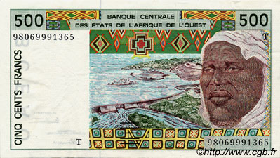 500 Francs WEST AFRIKANISCHE STAATEN  1998 P.810Ti fVZ