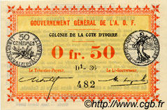 0,50 Franc COSTA D AVORIO  1917 P.01b q.FDC