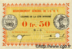 0,50 Franc Annulé IVORY COAST  1917 P.01a UNC-