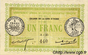 1 Franc IVORY COAST  1917 P.02a XF