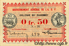 0,50 Franc DAHOMEY  1917 P.01b q.FDC