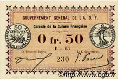0,50 Franc GUINEA  1917 P.01b FDC